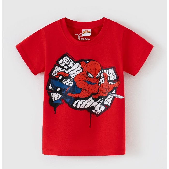 Áo thun cho bé trai Rabity áo thun siêu nhân nhện Spiderman và Marvel 5663