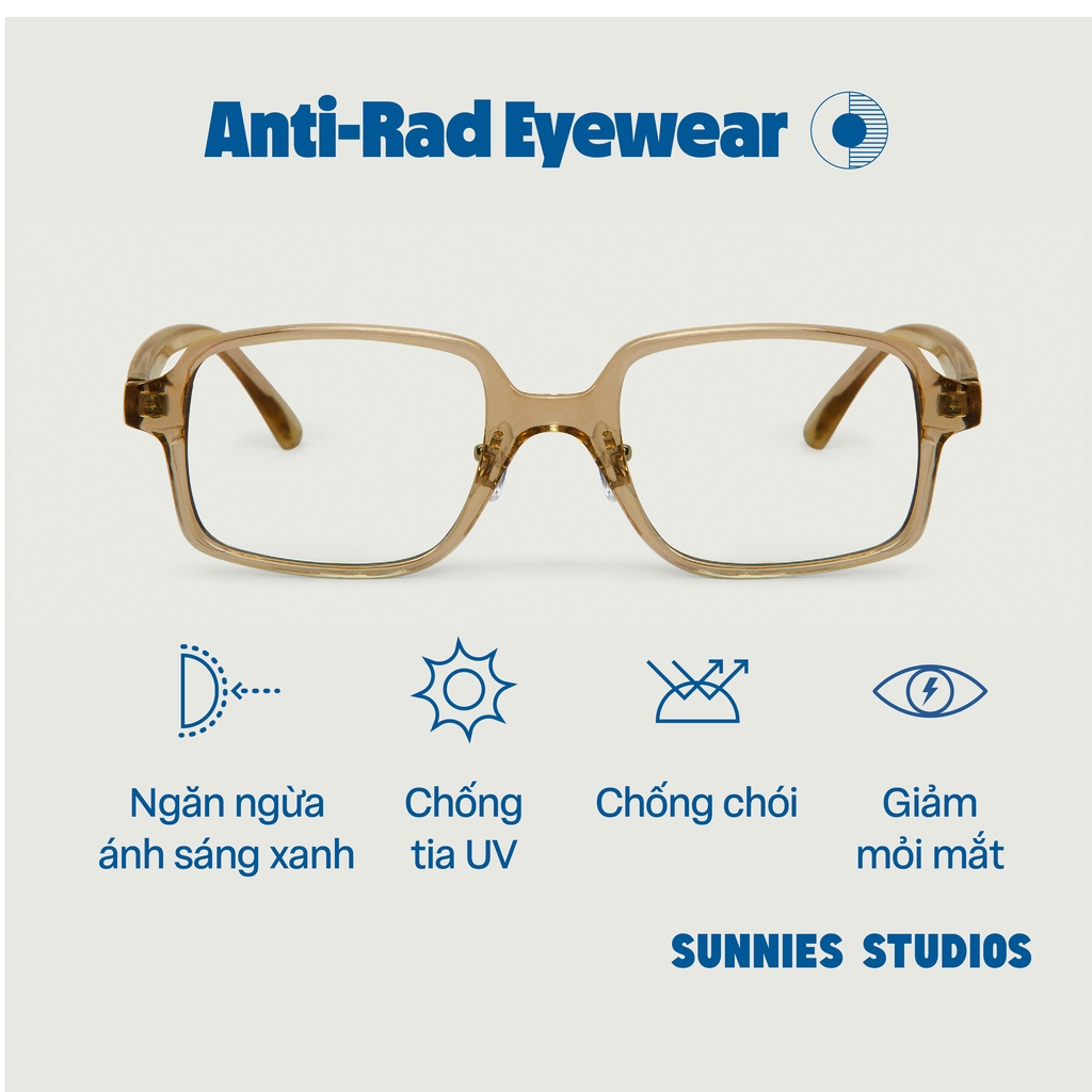 Kính Sunnies Studios Chống Ánh Sáng Xanh Gọng Vuông Idris Manuka