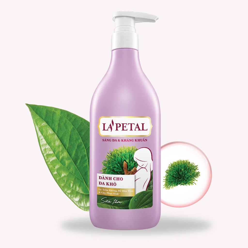 La’Petal Sữa Tắm Sáng Da & Kháng Khuẩn Dành Cho Da Khô Chai 500ml
