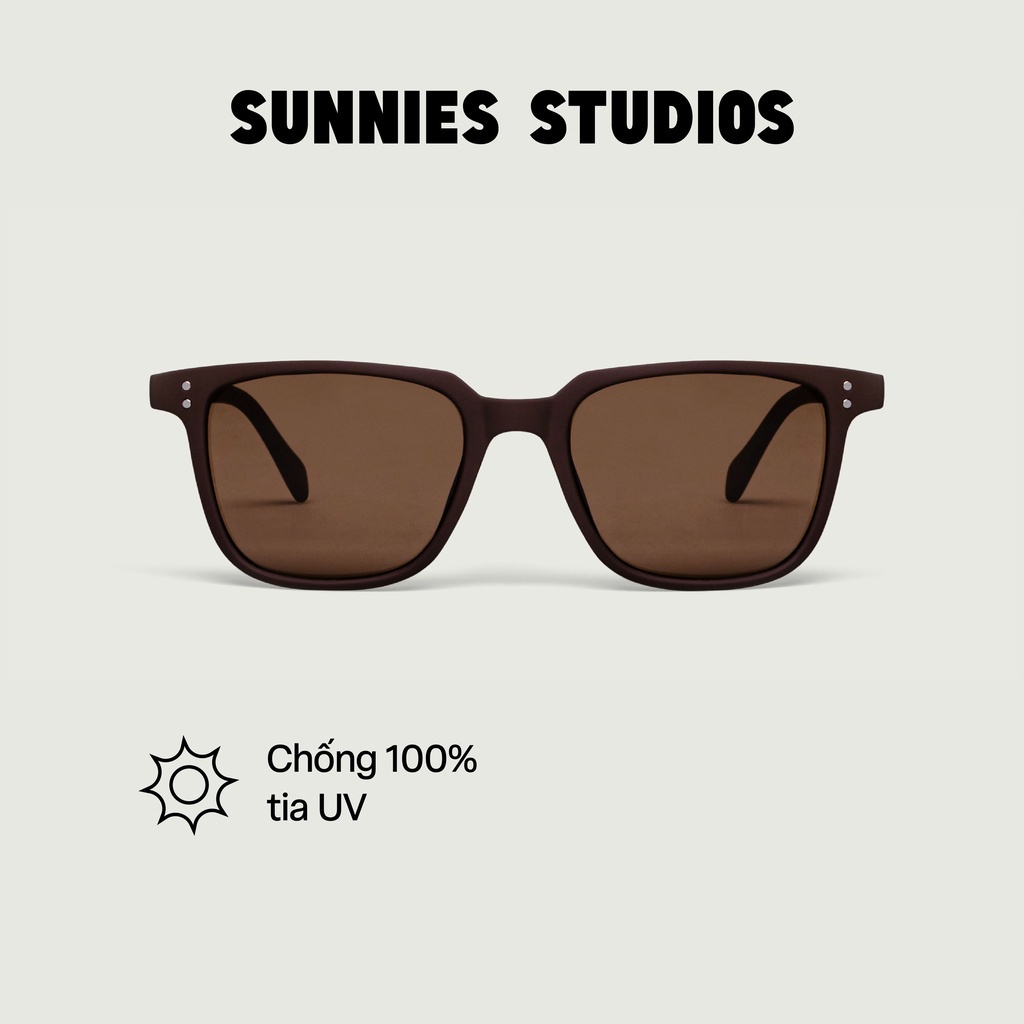 Kính mát Sunnies Studios Gọng Vuông Henrick in Brunette
