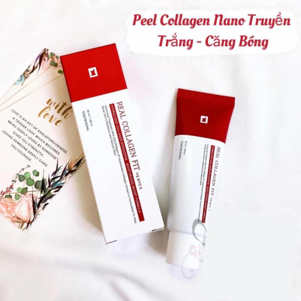 Peel da collagen, peel da mặt căng bóng Real Collagen Fit 50ml