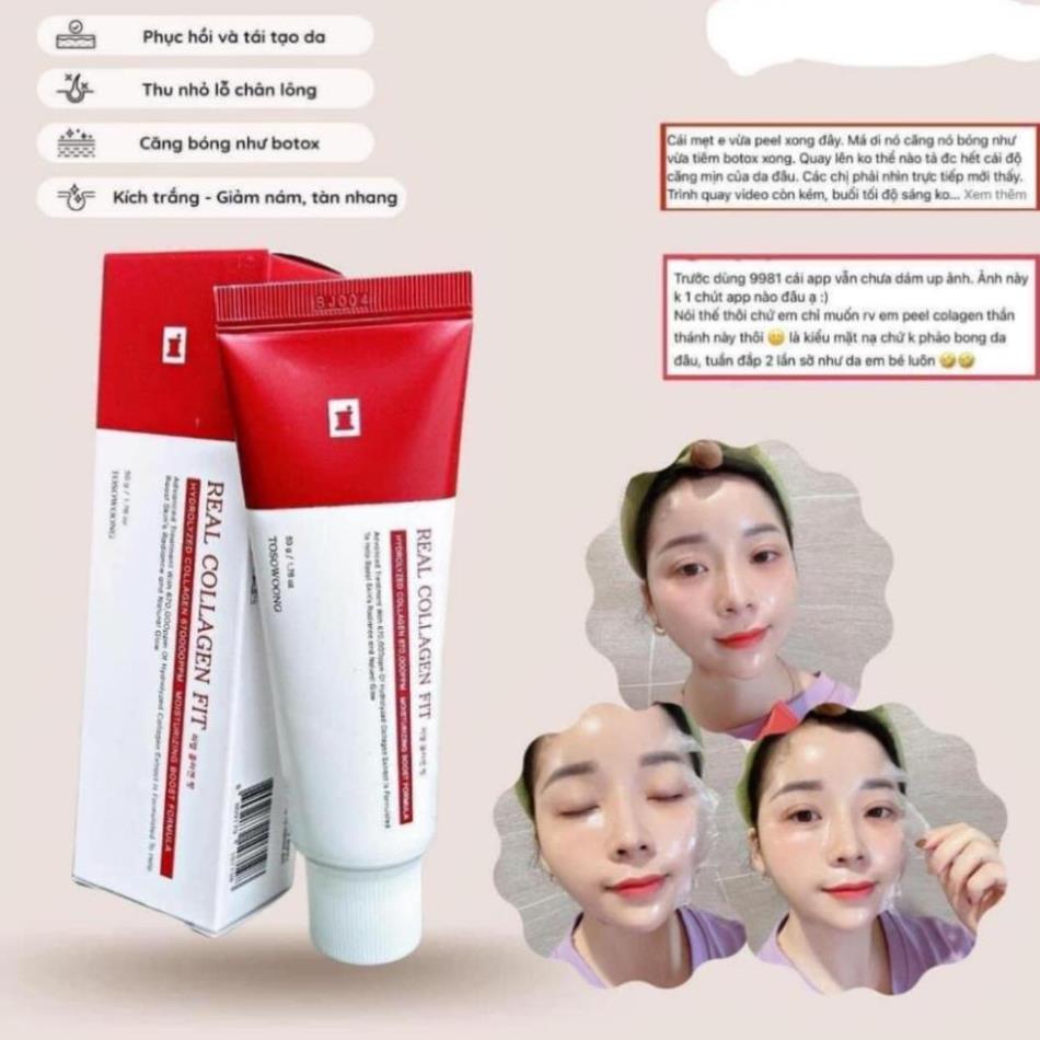 Peel da collagen, peel da mặt căng bóng Real Collagen Fit 50ml