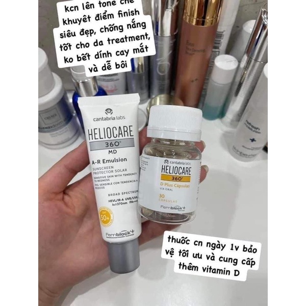 - Viên chống nắng lão hoá Heliocare D Plus 30v date 4/2025