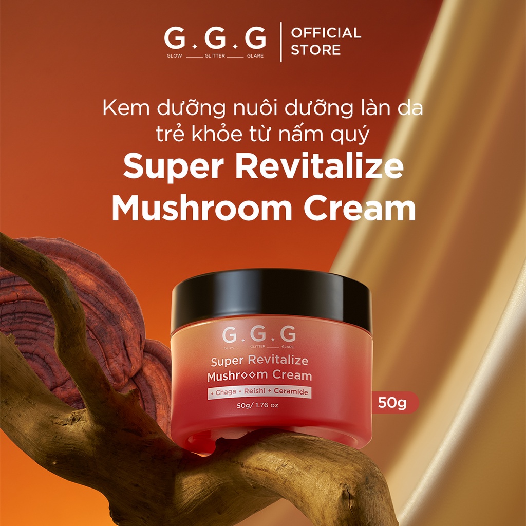 Combo 2 Kem Dưỡng Ẩm Phục Hồi Ngừa Lão Hóa Từ Nấm GGG Super Revitalize Mushroom Cream 50g