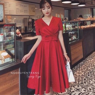 đầm tatta đỏ thiết kế S (M nhỏ)