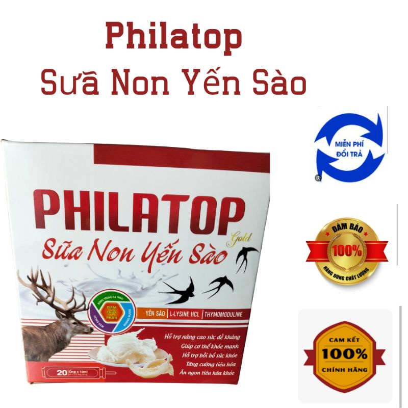 PHILATOP Sữa Non-Yến Sào. Bồi bổ cơ thể, kém ăn chậm lớn