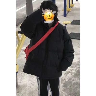 Áo bông cổ đứng áo bông mùa đông dày dặn fufu sữa rộng rãi sành điệu instagram màu trơn cho nữ áo bông học sinh mẫu mới 2023