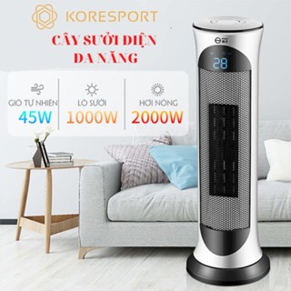 Máy Sưởi Gốm Yangzi Quạt Sưởi Gốm Gia Đình Công Suất 2000W Chính Hãng Chất Lượng Có Điều Khiền Từ Xa - Hiển Thị Nhiệt Độ