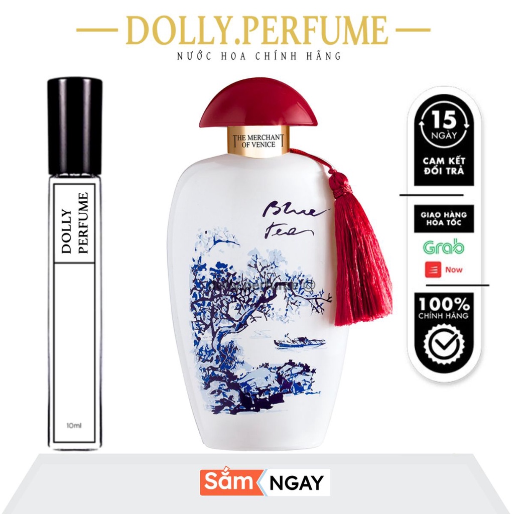 Tester Nước hoa Unisex The Merchant Of Venice - Blue Tea đẳng cấp trà đậu biếc 10ml