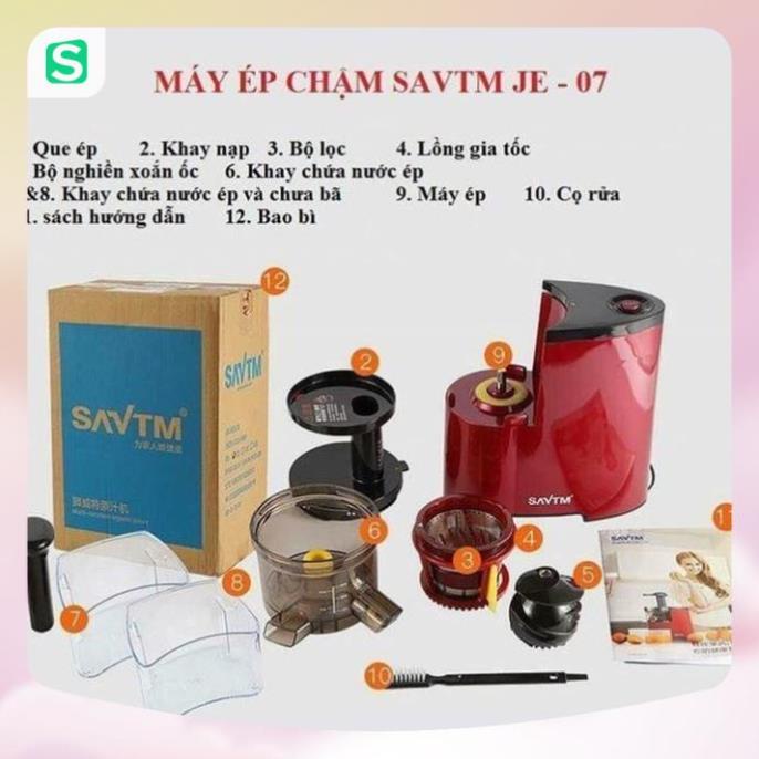 Máy ép trái cây/ Máy ép chậm SAVTM JE07 Siêu bền, siêu tiện lợi - Bảo hành 1 đổi 1