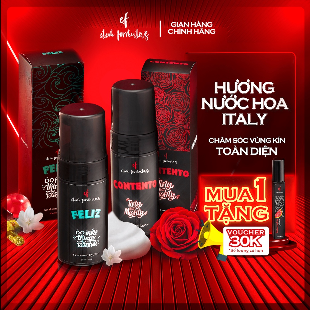 Bọt Vệ Sinh Nam Giới Cao Cấp Elem Hương Nước Hoa Thụy Điển, DDVS Nam Tạo Bọt 80 ml , Khử Khuẩn Làm Sạch Vùng Kín