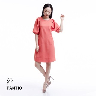 FDC52515 - Đầm công sở vải thô lụa dáng A - PANTIO