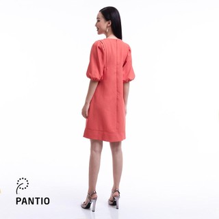 FDC52515 - Đầm công sở vải thô lụa dáng A - PANTIO