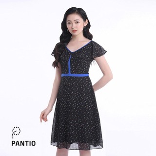 FDP32520 - Đầm dạo phố vải voan hoạ tiết candy - PANTIO
