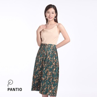 Chân váy dài chất liệu lụa mát họa tiết hoa nhí xếp ly FJD3775 - PANTIO