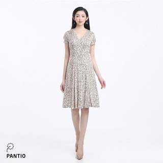 Đầm dạo phố dáng xòe tay ngắn FDP12450 - PANTIO