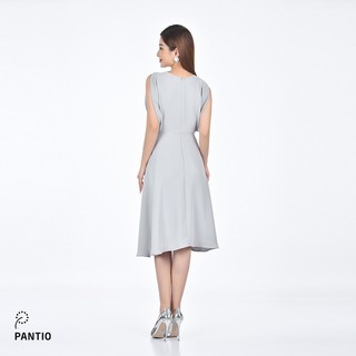 Đầm công sở chất liệu Tuýt-si dáng xòe không tay FDC32965 - PANTIO