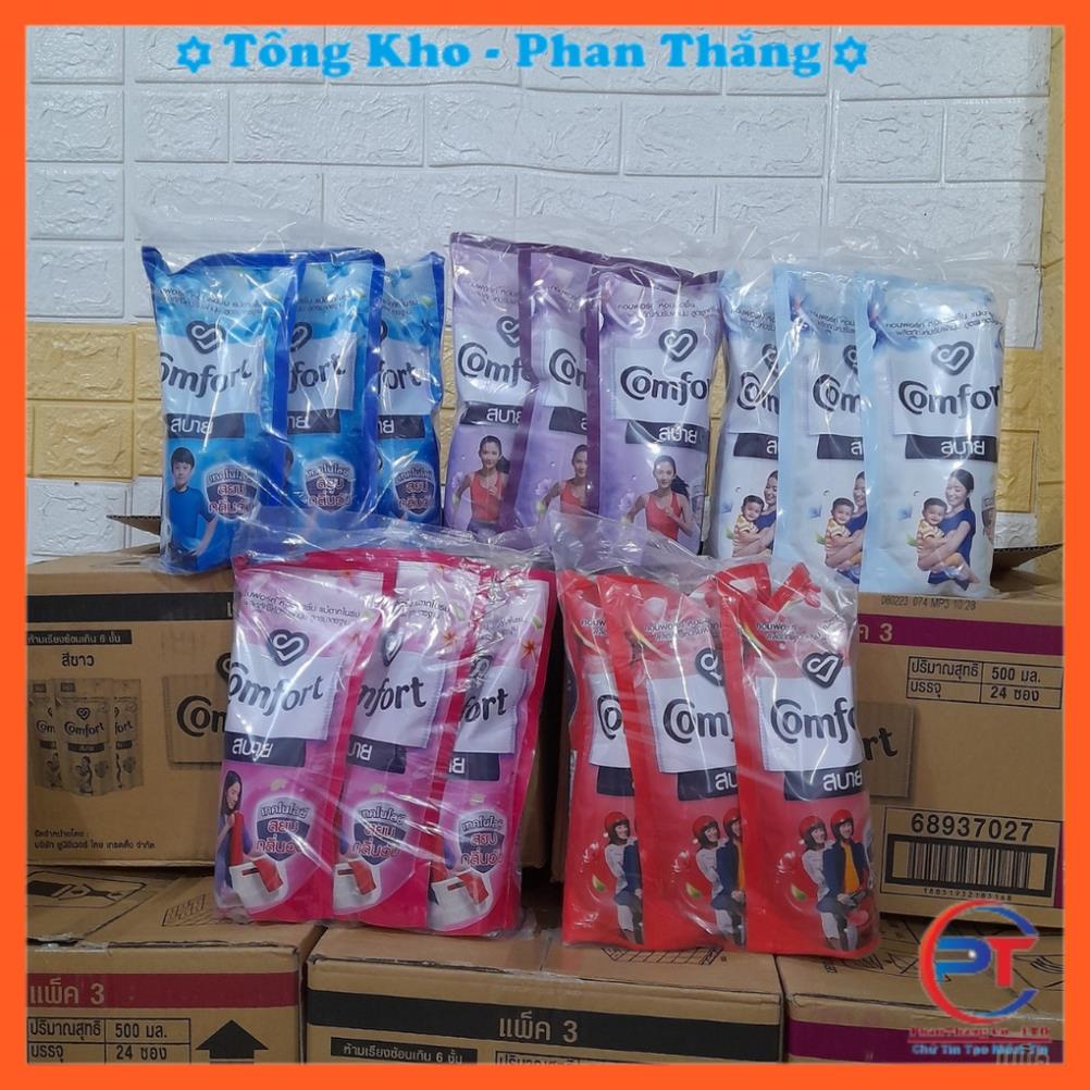 Nước Xả Vải Comfort Thái Lan Túi 500ml Mẫu Mới Chính Hãng An Toàn Thơm Ngát Tiết Kiệm