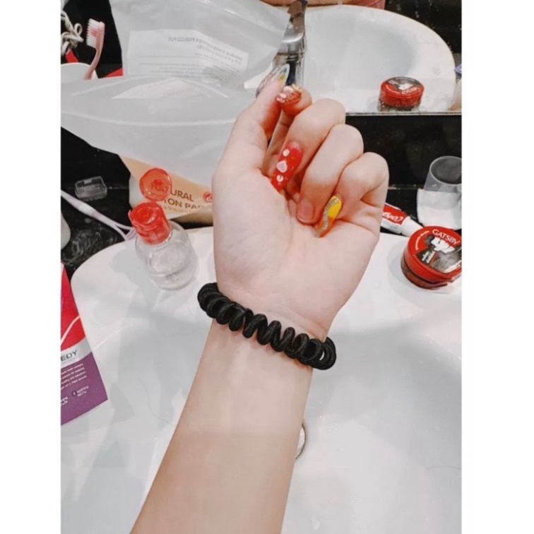 Chun Dây Buộc Tóc Lò Xo Cho Nữ Kiểu Thái Siêu Dai Tạo Kiểu Đuôi Ngựa Siêu