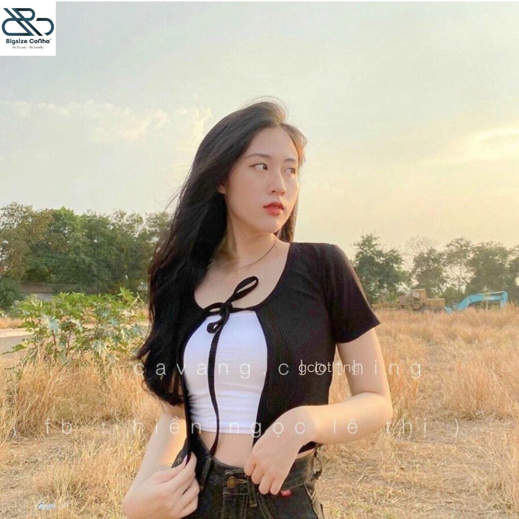 Set Áo Thun Bigsize Cô Nhỏ Áo Dây Trong Mix Với Khoác Ngoài Lên Phom Dễ Thương G6