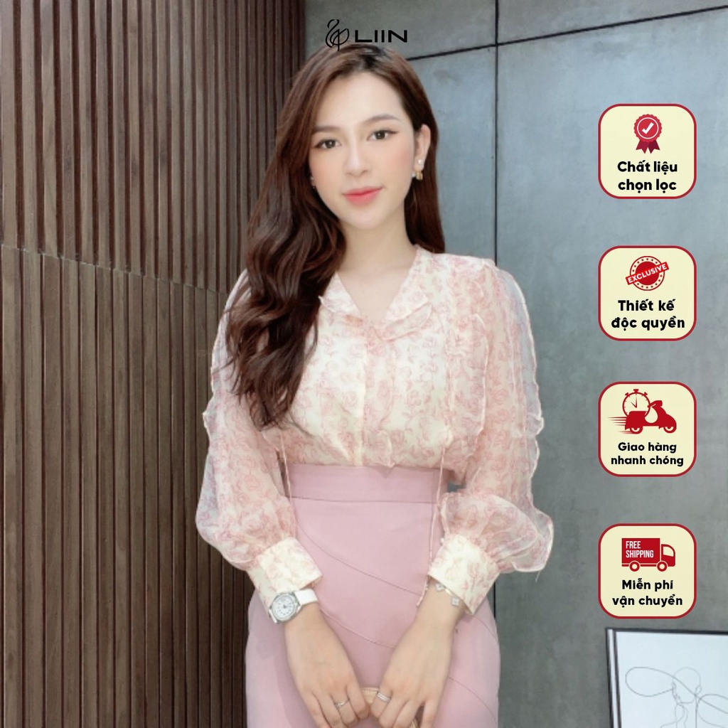 Áo Hoa Hồng Cổ Dây Liin Cloting - AKD292PRI-S23