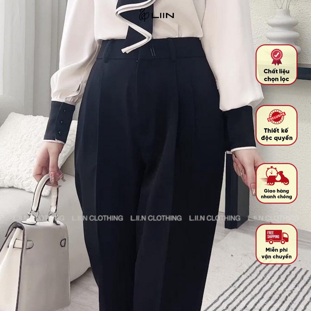 QD3833 - Quần Baggy Dài Suông Đen Liin clothing