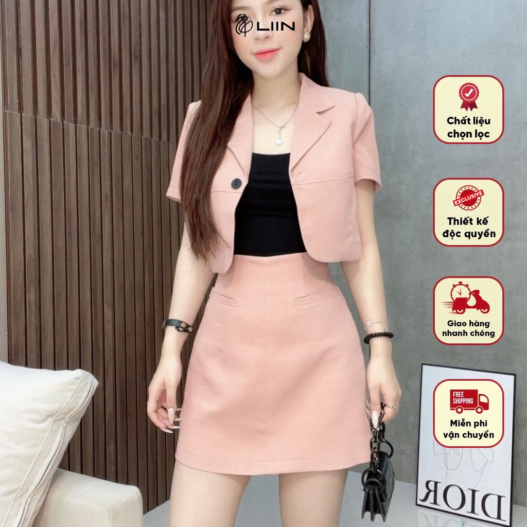 SVT037SPI-S23 -Set Chéo Tuyết Hồng Cộc Liin Clothing