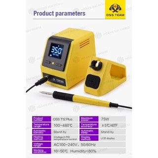 Máy hàn ossteam t12 plus 75w dùng mũi t12