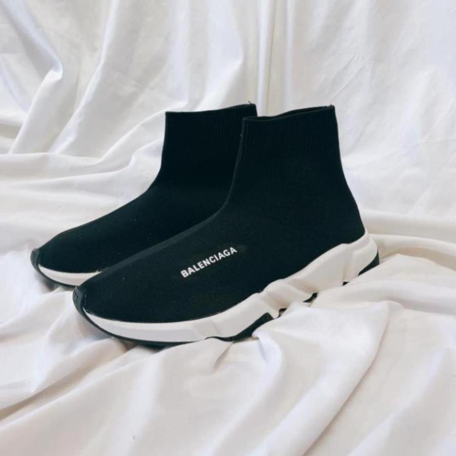 Giày sneaker Balenciaga Speed Trainers black white , giày Balencia cao cổ đen trắng cao cấp đủ sz nam nữ