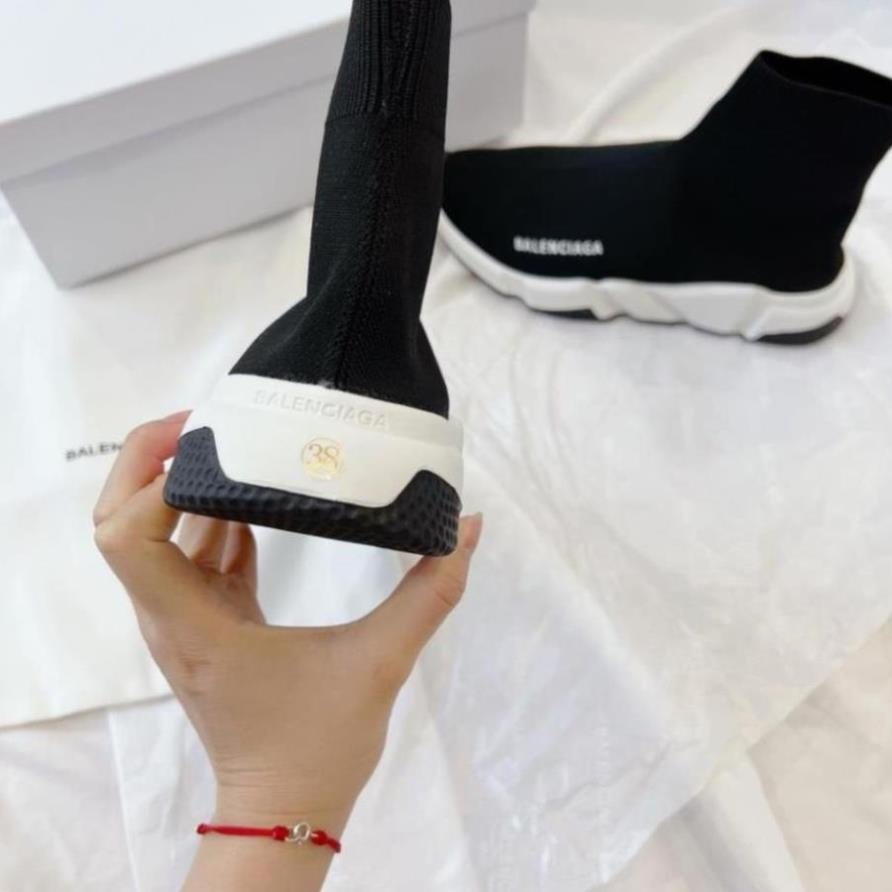 Giày sneaker Balenciaga Speed Trainers black white , giày Balencia cao cổ đen trắng cao cấp đủ sz nam nữ