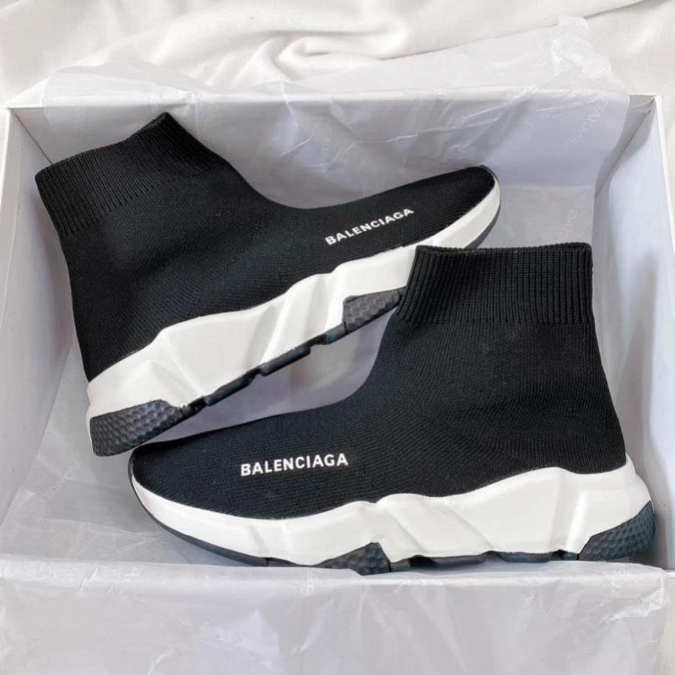 Giày sneaker Balenciaga Speed Trainers black white , giày Balencia cao cổ đen trắng cao cấp đủ sz nam nữ