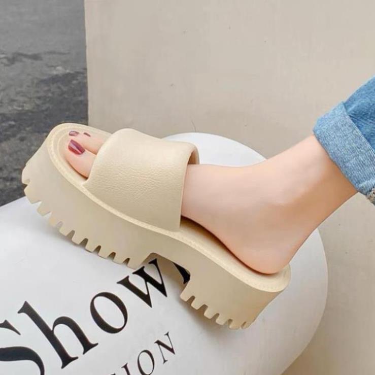 Dép Gc đế xuồng nữ quai ngang đế cao 6cm 3TDEP, Dép răng cưa chất EVA siêu nhẹ, êm chân, chọn chuẩn size