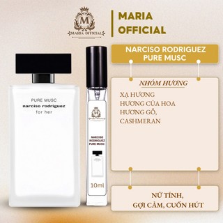 Nước hoa nữ Narciso Rodriguez Pure Musc For Her EDP chiết 10ml tinh khiết thơm lâu
