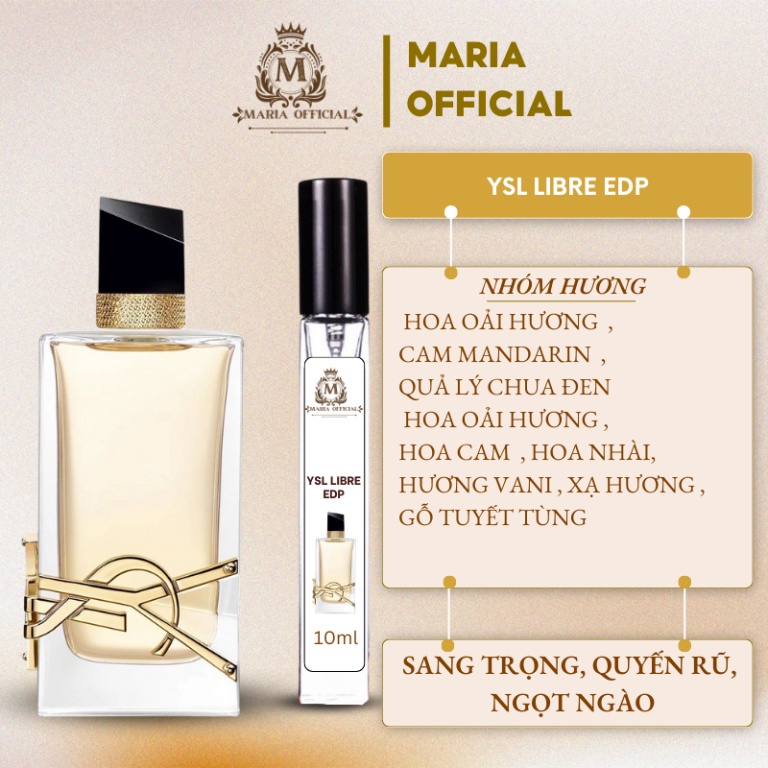 Nước hoa chiết nữ YSL Libre dung tích 10ml nước hoa nữ tính sang trọng thơm lâu
