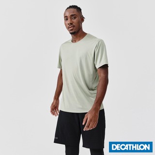 Áo thun chạy bộ thoáng khí kalenji dry+ cho nam xám DECATHLON kalenji mã 8678219