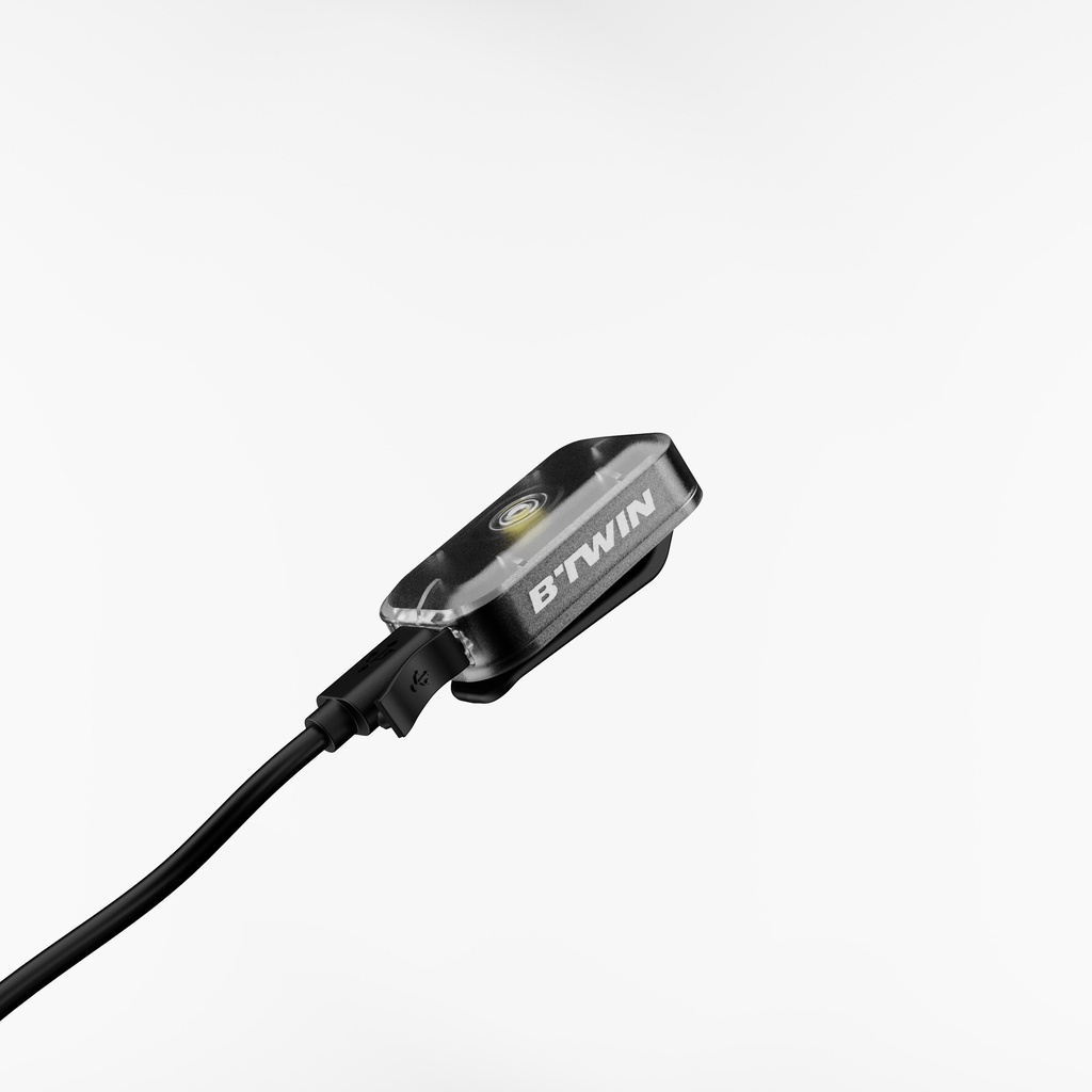 Bộ đèn LED xe đạp gắn trước/sau sạc USB ST 500 - Đen ELOPS mã 8584245