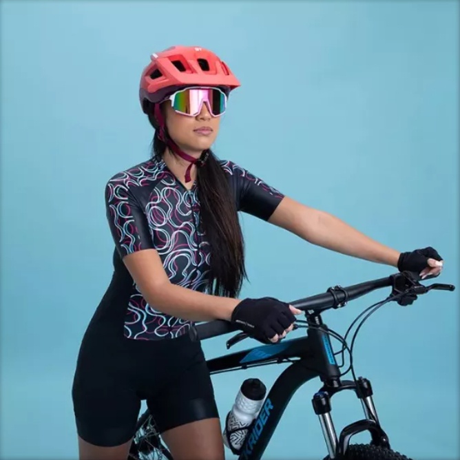 Găng tay đạp xe đường trường và dã ngoại 100 Đen DECATHLON TRIBAN mã 8542976