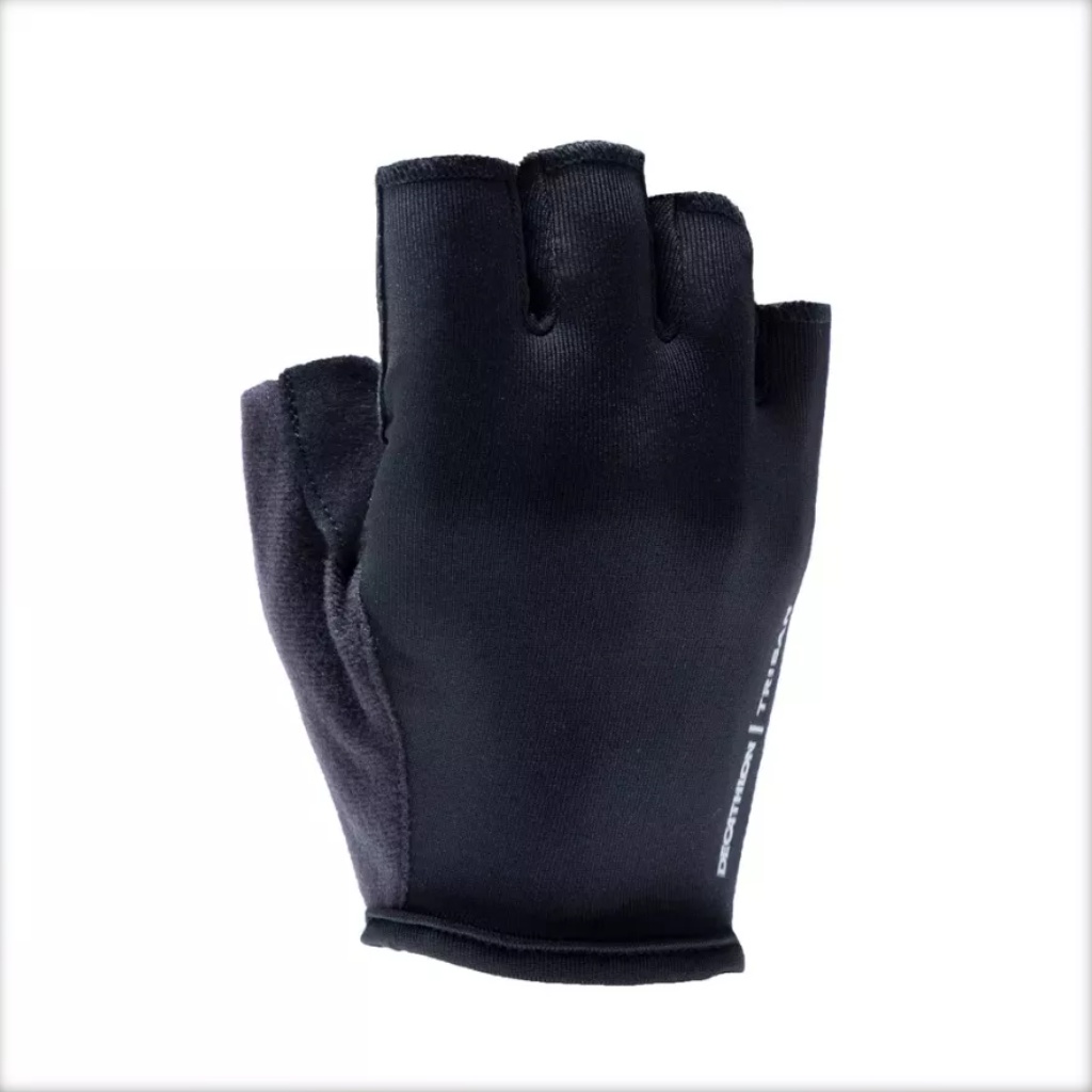 Găng tay đạp xe đường trường và dã ngoại 100 Đen DECATHLON TRIBAN mã 8542976