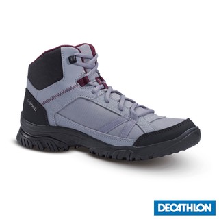 Giày leo núi hiking nh100 cho nữ xám DECATHLON quechua mã 8649282