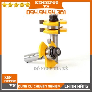 Mũi phay gỗ ghép ván sàn ghép góc thẳng chữ t lắp máy soi mộng cầm tay lưỡi cắt gỗ dày 13-19mm dcg