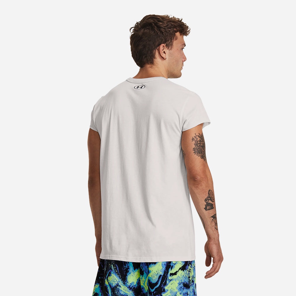 Áo thun thể thao nam Under Armour Pjt Rock Cap Sleeve - 1380126-114