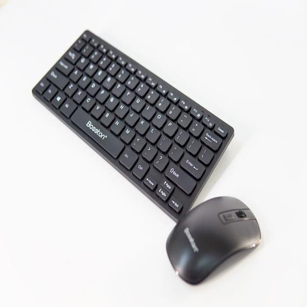 Bộ bàn phím chuột không dây wireless Bosston WS600 mỏng cho máy tính và laptop