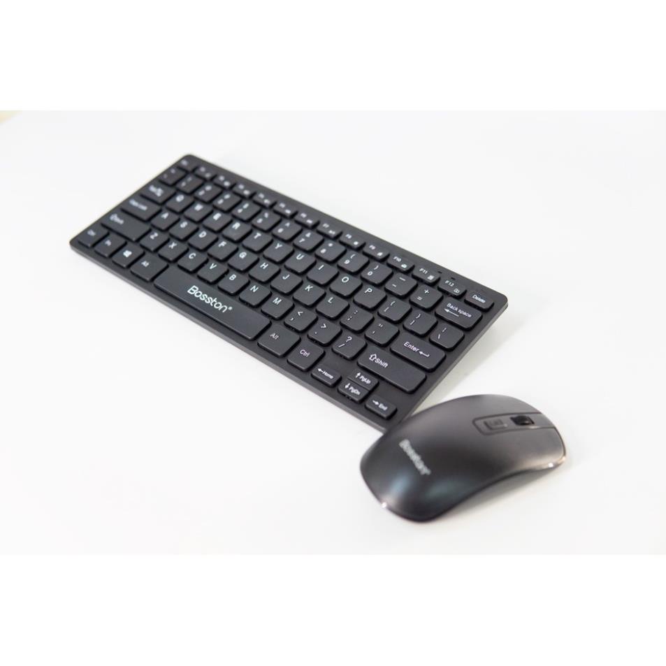 Bộ bàn phím chuột không dây wireless Bosston WS600 mỏng cho máy tính và laptop