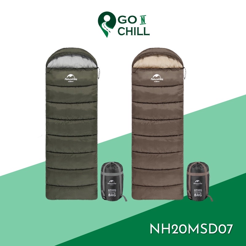 Túi ngủ có mũ trùm đầu mùa đông siêu ấm áp NH20MSD07 - Go N Chill