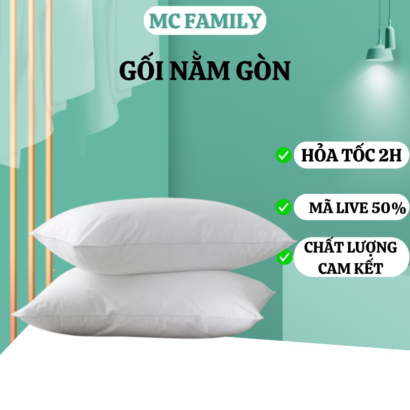 Gối nằm ngủ bằng bông gòn cực êm tạo cảm giác ngủ êm ái thoải mái cao cấp