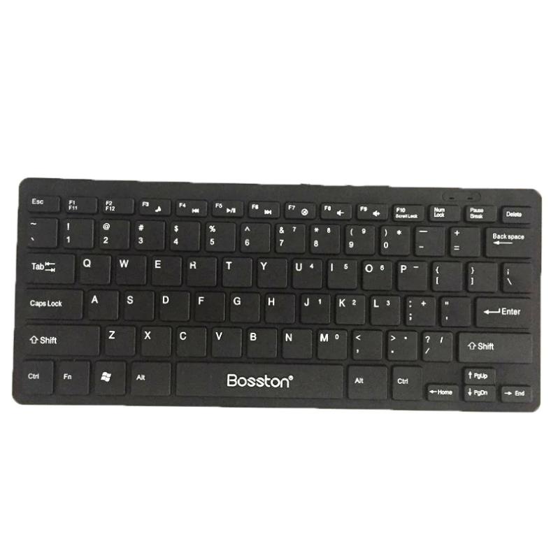 Bàn phím có dây mini Bosston 868 mỏng phím bấm êm cho laptop máy tính