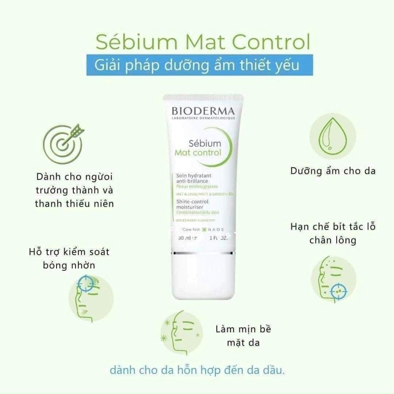 KEM DƯỠNG KIỀM DẦU BIODERMA MAT CONTROL
