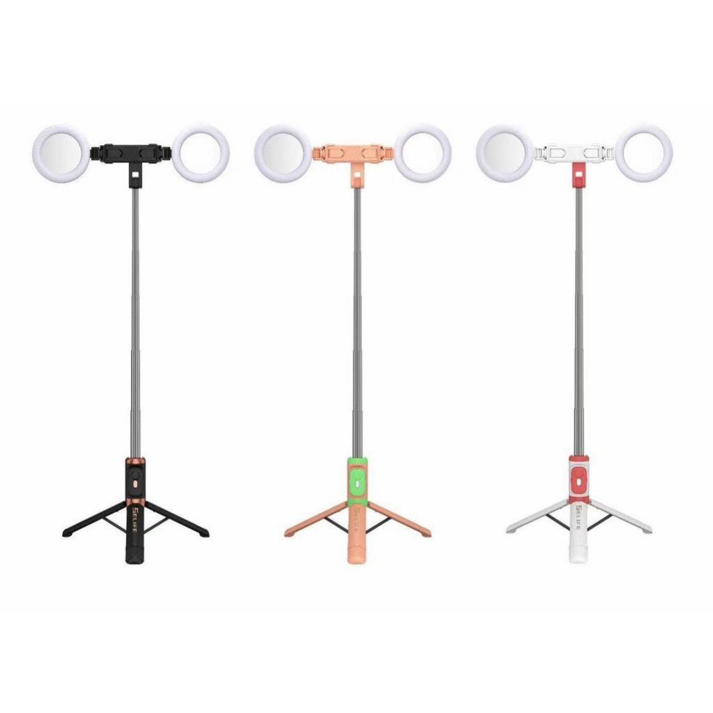 Gậy chụp hình 3 chân có remote kéo cao 1m7 2 đèn led xoay 360 JC 18H