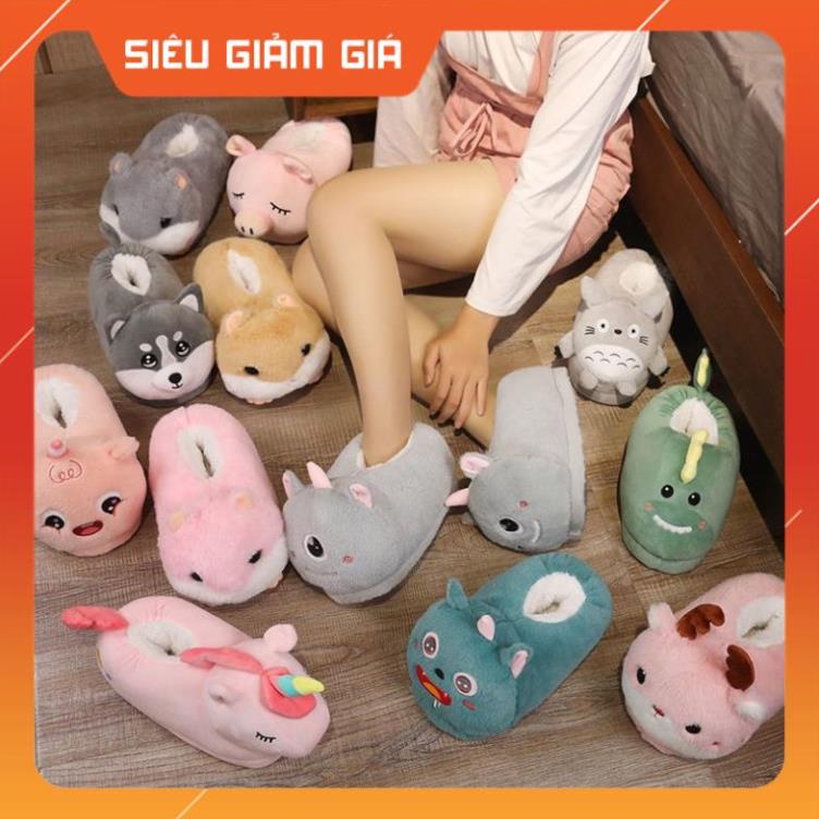 ( Hàng sẵn )Dép Bông Đi Trong Nhà Mùa Đông Hình Chú Heo Cute Chống Trượt 2022 Dành Cho Nam Nữ