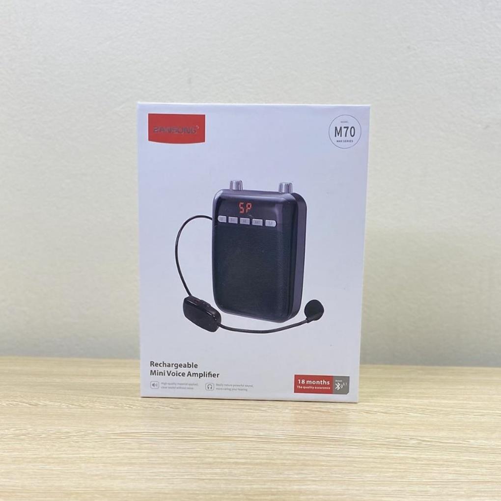 Loa trợ giảng micro bluetooth không dây wireless pin sạc Zansong M70 âm thanh to cho giáo viên hướng dẫn viên